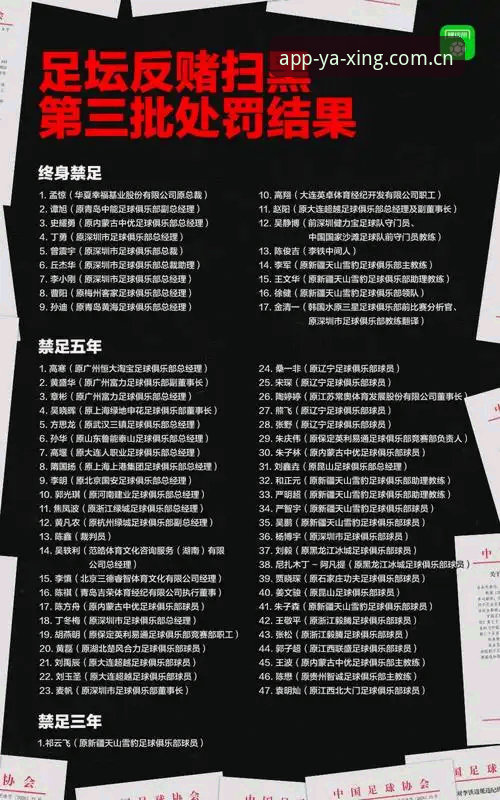 资深用户深度解析:足协第三批禁足名单背后的足球生态现状